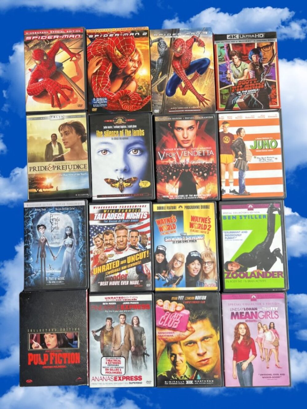 Mixed DVD Movie Lot of 16 Titles includes 1 Blu-ray